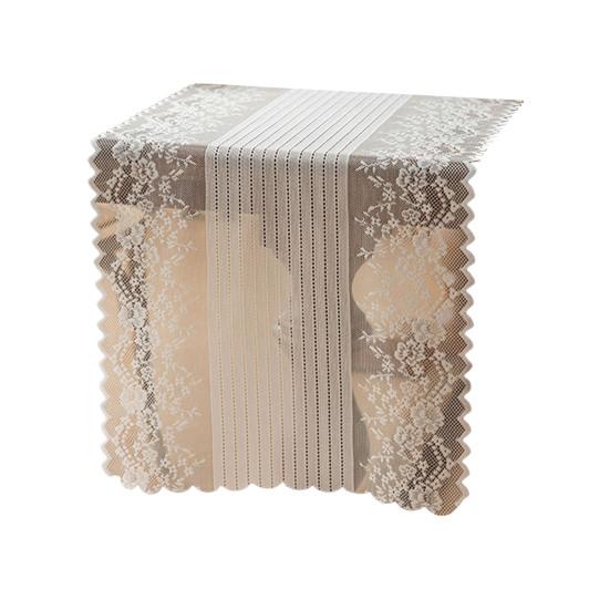 Lace Table Runner Hollow Out Placemat for Dining Table Dresser Buffet Decor Wrinkle-Free Protective Tablecloth for Dining Home Wedding Party