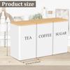 3Pcs Coffee Bean Organizer Kitchen Tea Coffee Sugar Canisters Set With Lid Metal Food Storage Cans For Kitchen Storage Supplies