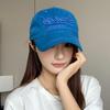 Винтажная бейсболка с мягким верхом и вышивкой букв, детская летняя кепка от солнца для лица, маленькая универсальная кепка для пары