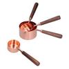 4pcs Rose Gold Measuring Cup with Scale Stainless Steel Measuring Spoon for Home Kitchen