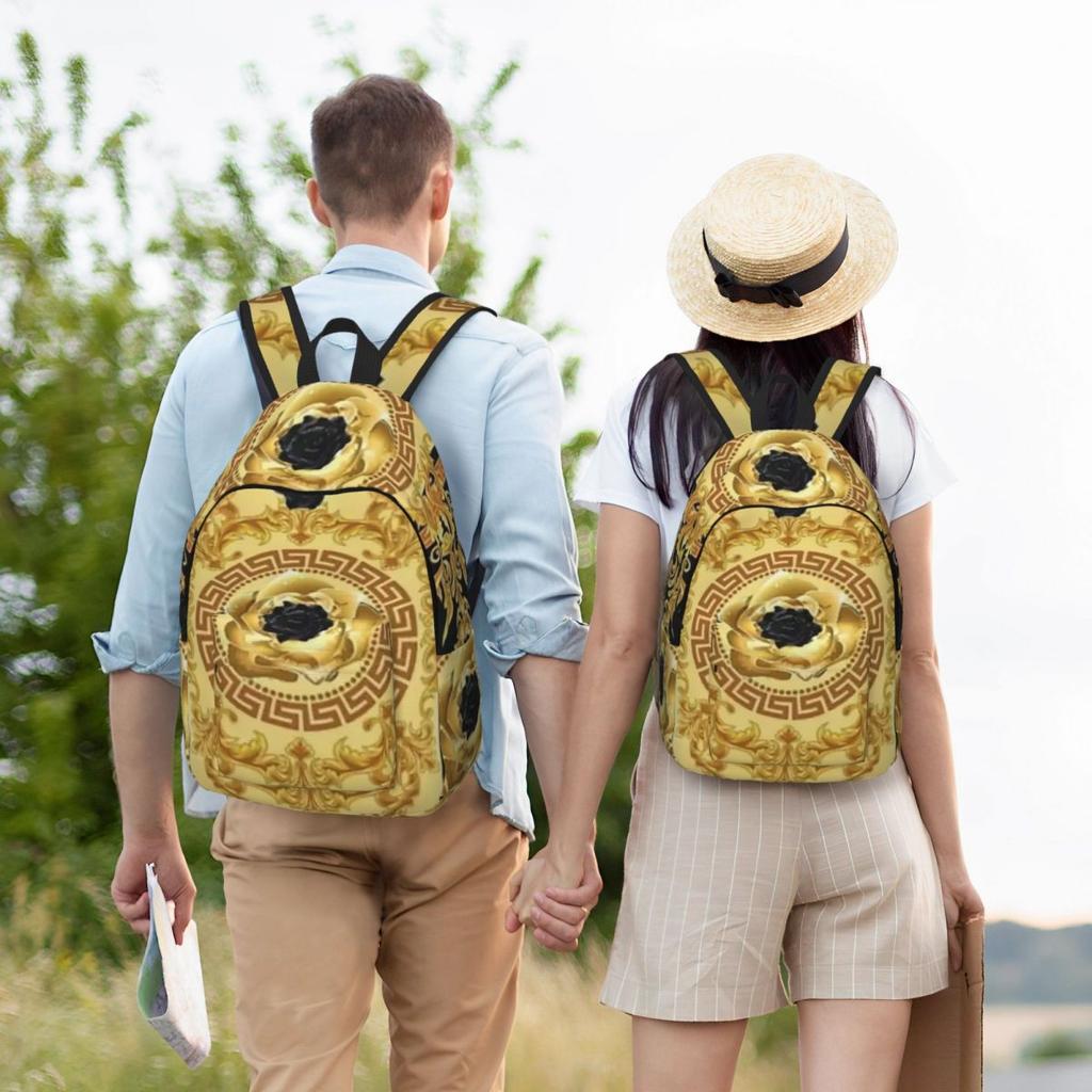 Роскошный Европейский Цветочный Рюкзак Горячая Распродажа Daypack Большой Вместимости BookBag Школьная Сумка Наплечные Сумки для Мужчин Женщин