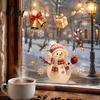 Indoor Outdoor Holiday Trim Christmas Window Cling, Santa/Snowman/House/ Tree Patterns Print, Waterproof Party Supplies PVC Decorative Static Sticker