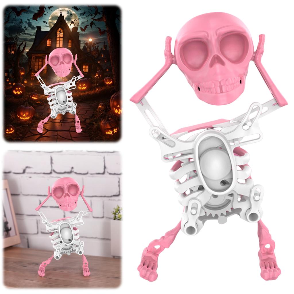 Wind-up Dancing Skeleton Man Toy Swinging Skeleton Head Toy 3D Printed Dancing Skeleton Toy for Kids and Adults