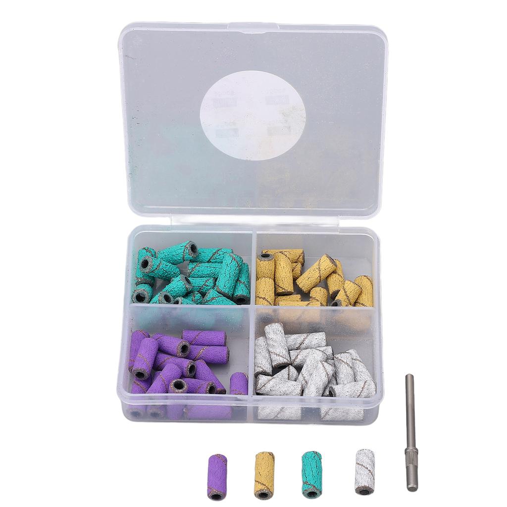 60 шт., шлифовальные ленты для ногтей с оправкой, инструмент для маникюра, профессиональные ленты для полировки ногтей 80 120 18