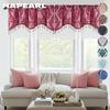 2PC Jacquard Scalloped Valance Curtains Decoration Beaded Valance For Living Room Window Rod Pocket Valance