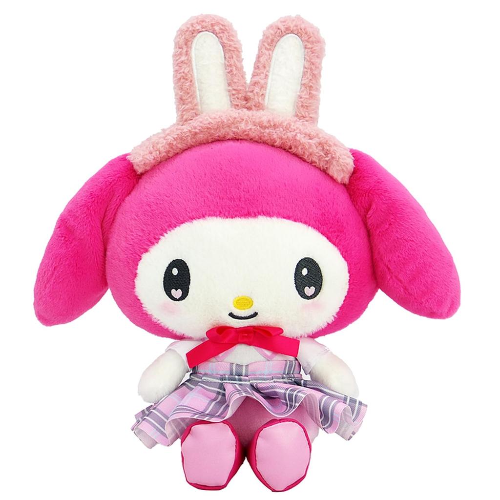 Nakajima Corporation My Melody Oshikatsu Animal Academy Plush Toy, Small, 206053-25, 24cm H X 25cm W X 14cm D
