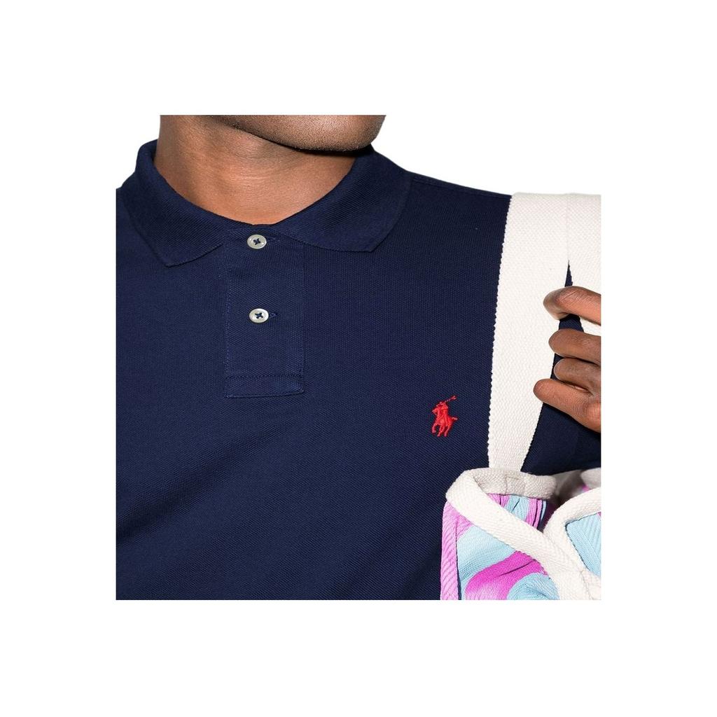 Polo Ralph Lauren Logo Вышитый однотонный длинный рукав рубашки поло мужские топы синий 710680790-046