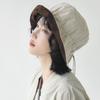 Двусторонняя Шляпа с Большими Полями Простой Дизайн Шляпа-Ведро Британский Ретро Универсальная для Лица Маленькая Литературная Шляпа