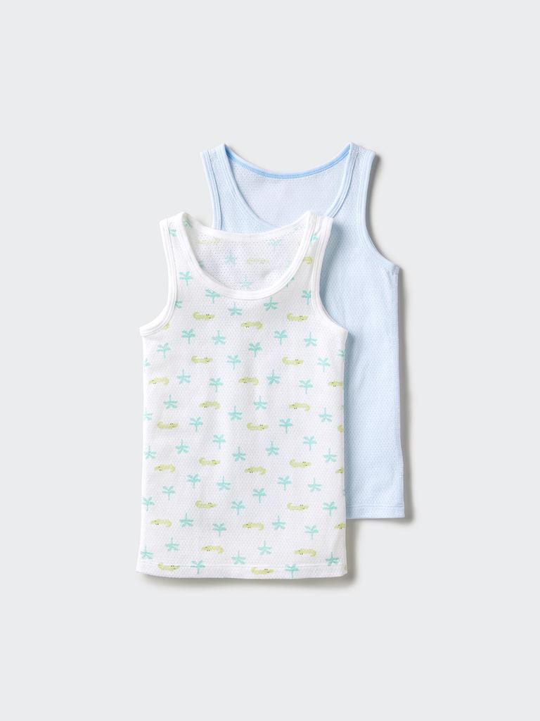 Uniqlo Японская хлопковая сетчатая майка, 2 шт. в упаковке