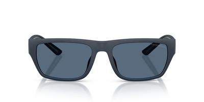 Sunglasses for Rubberized Matte Dark Lens 0EA4267U Men. Frame Blue. Lens Blue. Width 57mm.