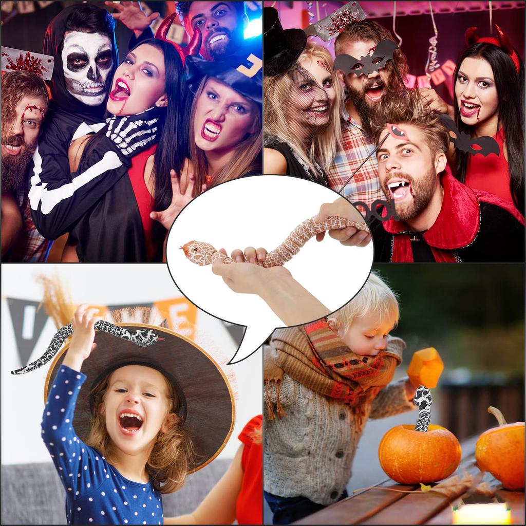 RC Snake Toy Retractable Tongue Swinging Tail Sliding Motion USB Rechargeable Snake Scary Toy