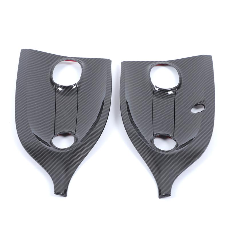 For Mercedes Smart Fortwo Forfour 453 2016-2021 Carbon fiber Car Accessories Exterior Door Handle+Door Bowl Cover Trim Frame