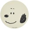 Kanesho Toki () [Peanuts] Snoopy Ceramic Water Absorbent Coaster, 9cm Diameter, Close-Up, White, 493519