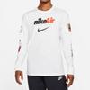Nike Дышащая футболка с длинным рукавом с логотипом Air, мужские топы белого цвета DJ1416-100