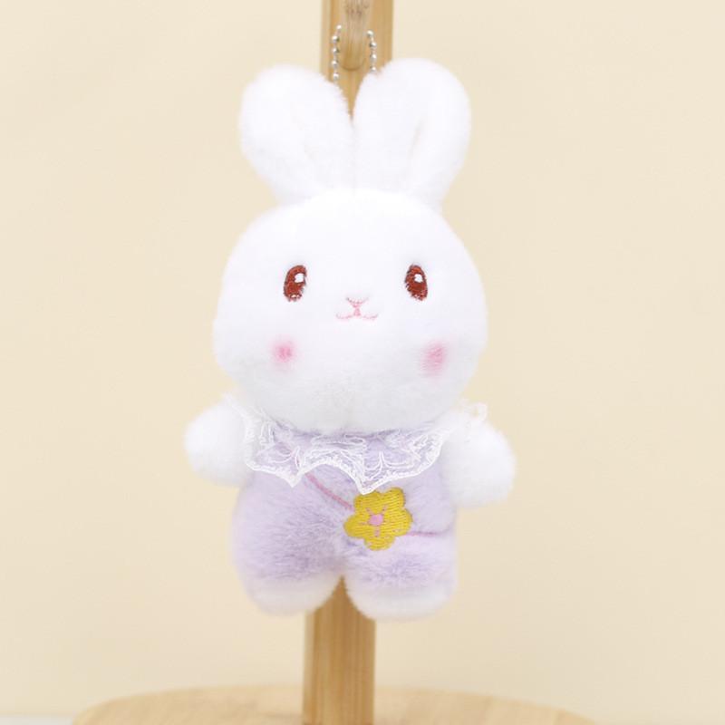 Adorable Plush Bunny Keychain Stuffed Toy 4 Inch Wedding Toss Doll Wholesale