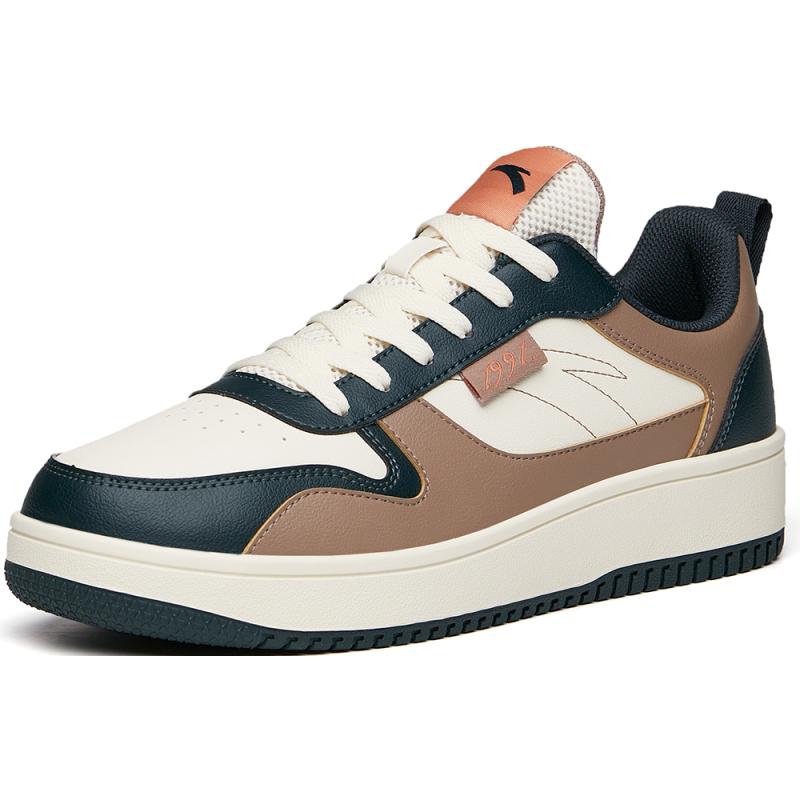 Anta Life Collection Противоскользящие износостойкие низкие кеды для скейтборда Мужские Бело-зелено-серые кроссовки 912138012-3