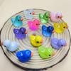 10Pcs Luminous Mini Resin Duck Car Dashboard Toys Dolls Figures Home Garden Decoration Cartoon Color Car Ornaments Gifts