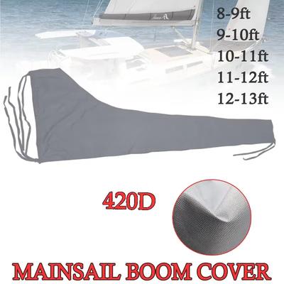 Чехол для гика на лодку 420D, водонепроницаемый, ветрозащитный, солнцезащитный, серебристый, с защитой от царапин и пыли
