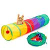 Collapsible Cat Tunnel Road Cat Toys Kitty Tunnel Pompon Ball Cat