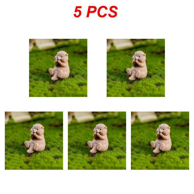 1~10 шт. Милая маленькая фигурка выдры, украшение на торт, кукольный домик, бонсай, модель животного, водяная собака, поделки для дома, кавайный дом