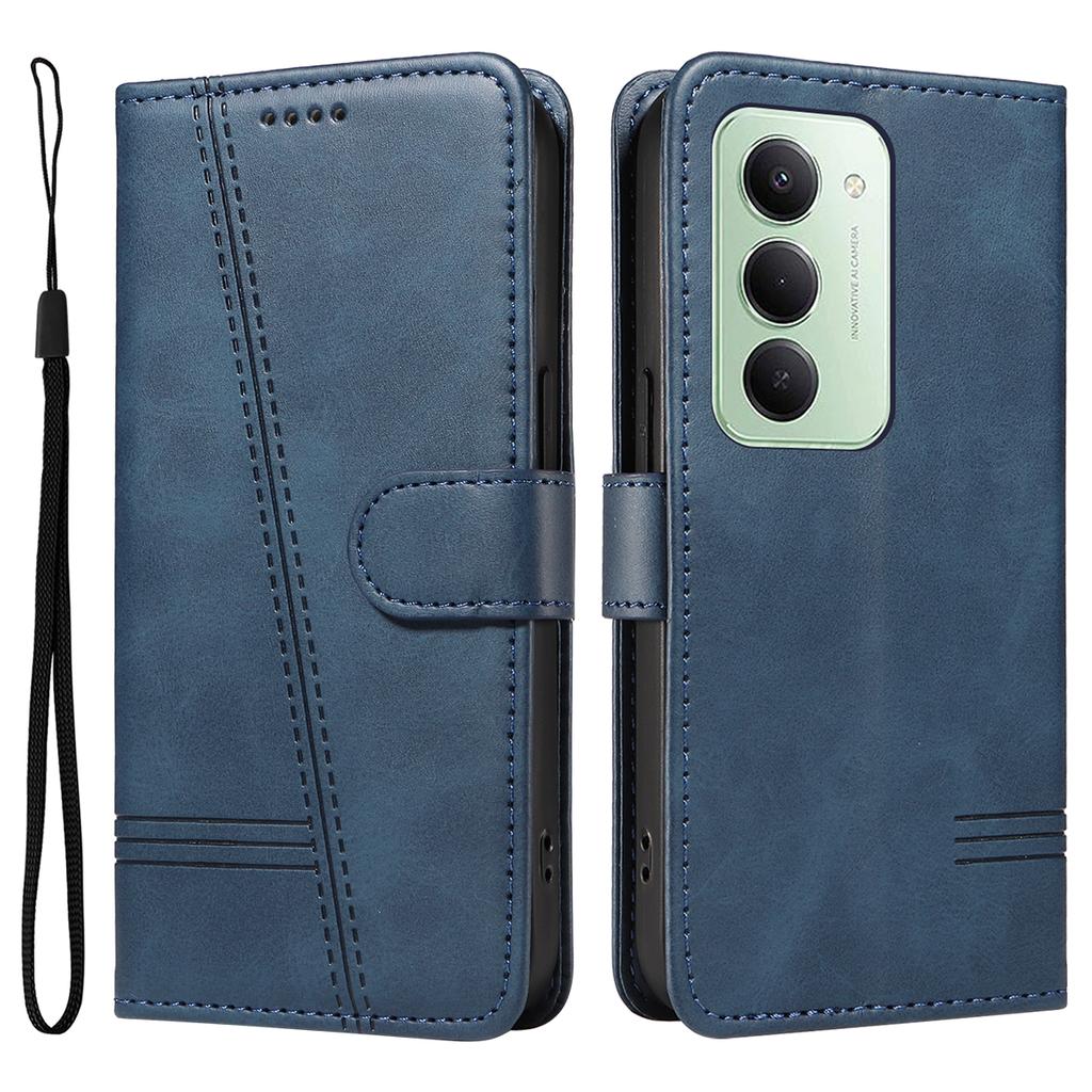 Для Xiaomi Redmi 15 4G (США) (171 мм) Кошелек Чехол Т-образные линии Кожаный Чехол для телефона Подставка