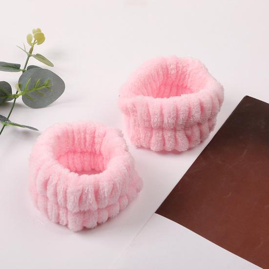 2 пары регулируемых браслетов на запястье, супервпитывающие, эластичные, для умывания лица, быстросохнущие, удобная посадка, нарукавник