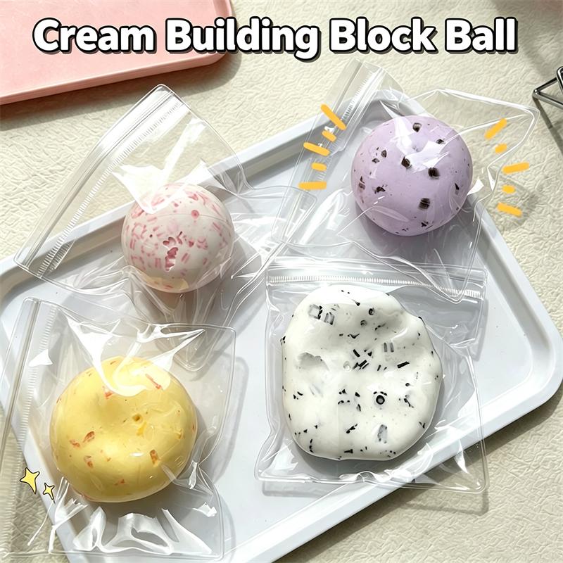 Handmade Creamy Butter Feel Pinch Ball Popular Sensory Toy Stress Calming Pressure Release Stretchable Squeeze Adult Gadget Gift