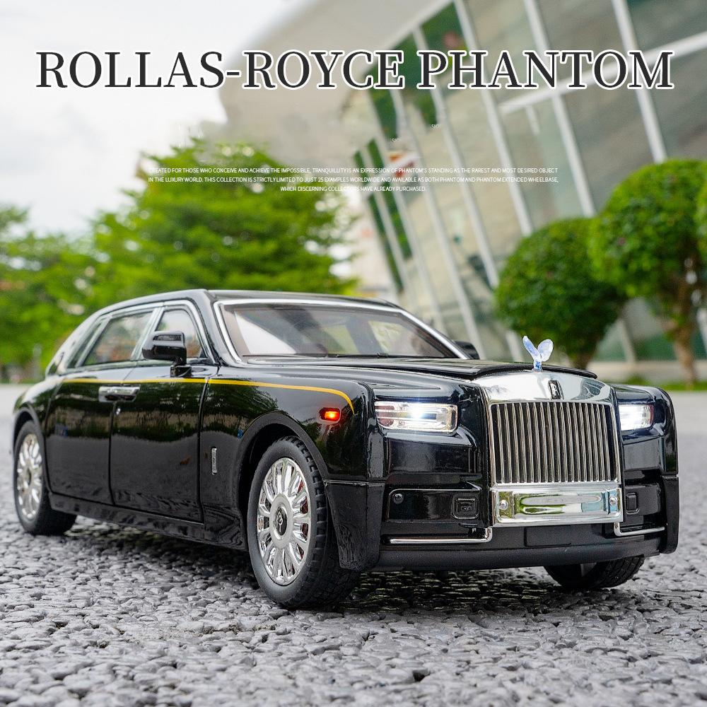 1:18 Rolls Royce Phantom Потолок «Звездное небо» Сплав Автомобили Литые и Игрушечные Транспортные Средства Модель Автомобиля Звук и Свет Автомобильные Игрушки Для Детей Подарки