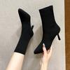 Fashion Sexy Sock Boots Knitting Stretch Boots High Heels for Women Fashion Shoes 2025 Spring Autumn Elegant Comfortable Ankle Boots