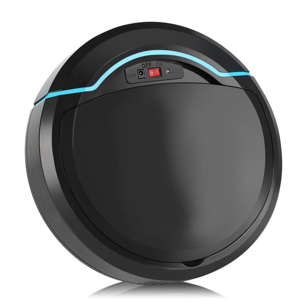 USB Rechargeable Automatic Smart Robot Vacuum Floor Cleaner Household Sweeping Machine Black