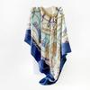 Head scarf 91cm silk scarf wholesale classic chain printed silk scarf European and American women's satin square scarf shawl