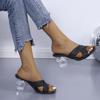 Fashion Transparent Strange High Heels Sandals Women Summer  Plus Size Weave Female Slippers Fashion  Open Toe Slides