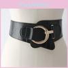 Modern European Style Waist Belt For Women In Faux Leather With Seam Detail And Elastic Band