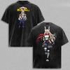 My Hero Academia Mirko Anime T Shirt Vintage Washed Oversized Streetwear Men Women Clothing Harajuku 100% Cotton T-shirt Clothes