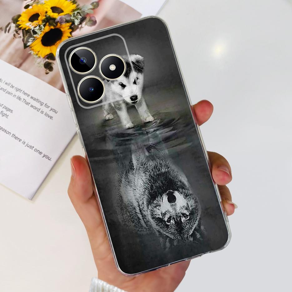 Чехол для Realme Note 50 RMX3834 Милый Кот Расписной Чехол Мягкий Силиконовый Чехол для Телефона Для Realme Note 50 Note50 Задняя Крышка 6.74'' Сумки