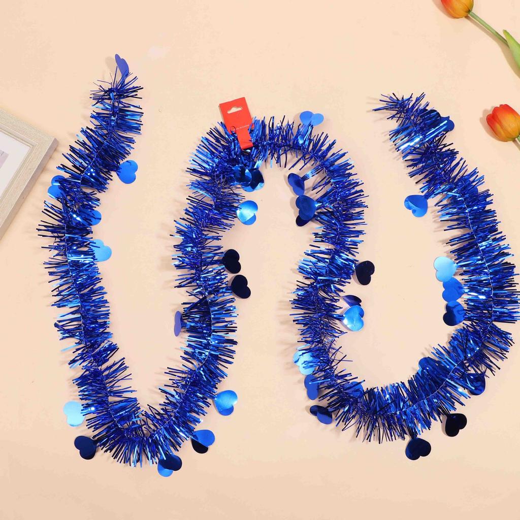 10 шт. Рождественские ленты, елочные декоративные мишурные гирлянды для вечеринок, 2 м, разноцветные полоски, украшения для свадебной комнаты на День святого Валентина