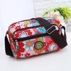 Middle Aged and Elderly Crossbody Bag Single Shoulder Bag Small Flower Cloth Bag Middle-aged Women's Bag Casual Nylon Canvas Bag