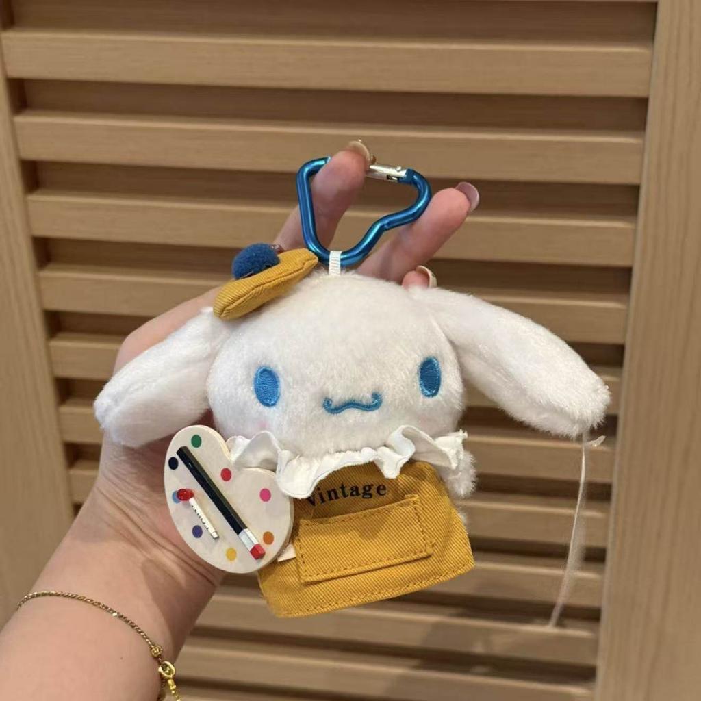 Sanrio Family Pompompurin Bag Pendant Cute Cartoon Plush Doll Pendant Key Chain Creative Bag Accessories