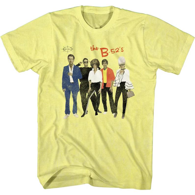 B52s Mens Tshirt Rock Lobster Album Cover Graphic Tee Unisex T-Shirt