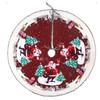 Christmas Tree Skirt Plush Snowflake Santa Claus Carpet Mat Christmas Tree Decoration Ornament Home Xmas New Year Decorations