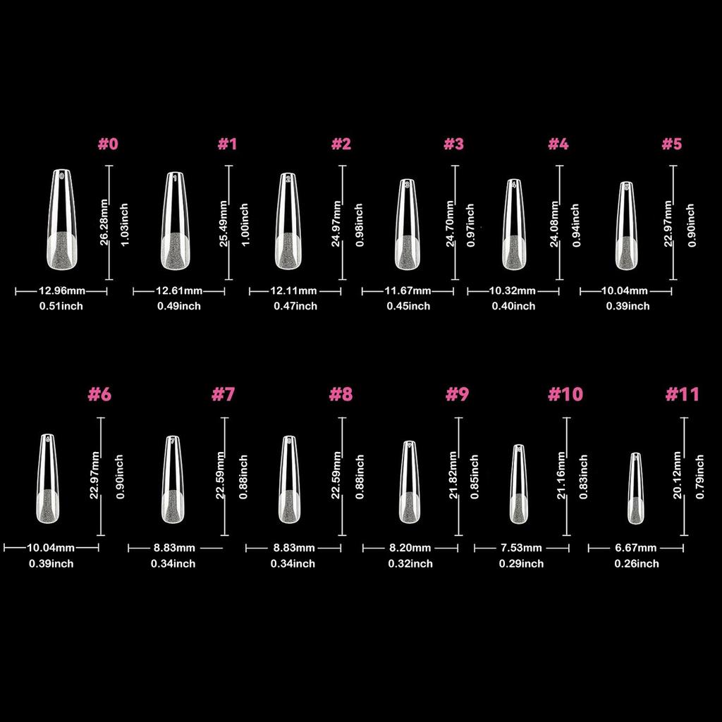 120 шт. Накладные ногти Полуматовые Прозрачные Ногти-гроб Накладные типсы Надавливаемые ногти Снимаемые замачиванием Полное покрытие Капсулы для ногтей Для наращивания