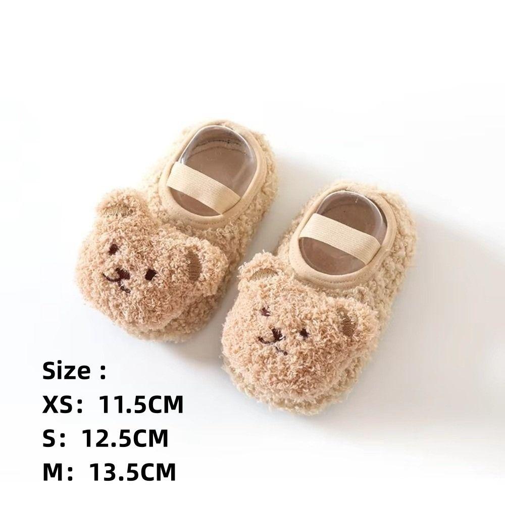 Winter Warm Toddler Shoes Cute Cartoon Bear Baby Boat Sock New Baby Slippers