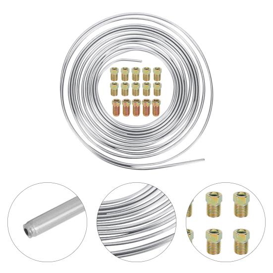 Brake Line Tubing Flexible High Bursting Strength Universal 25 Ft 3/16 Brake Line Tubing Kit for Car