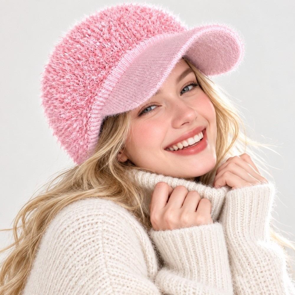 Soft Knitted Beanie Hat Empty Top Winter Warm Hat Casual Windproof Bonnet Outdoor