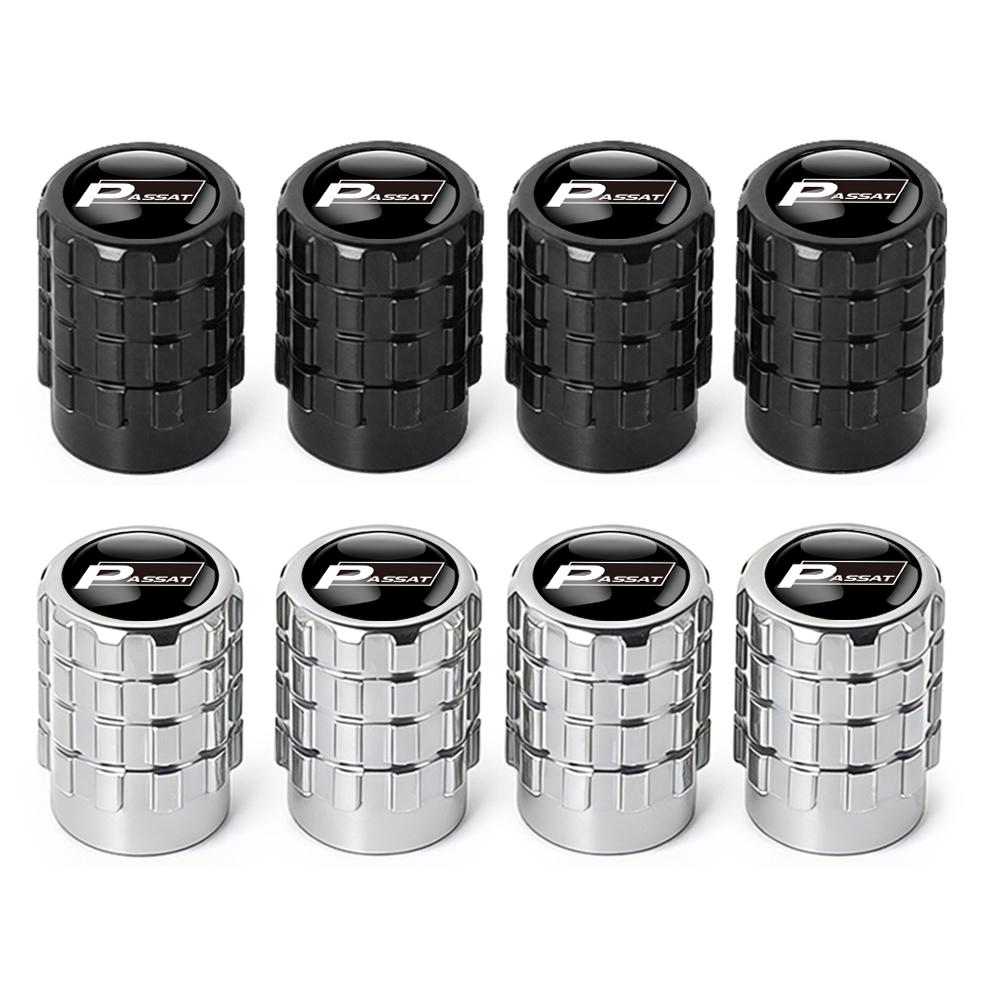 4Pcs Metal Car Tire Valve Stem Caps Auto Accessories For Volkswagen VW R Line Jetta GTI Golf 5 7 Caddy Passat b6 b8 Tiguan Polo zh2