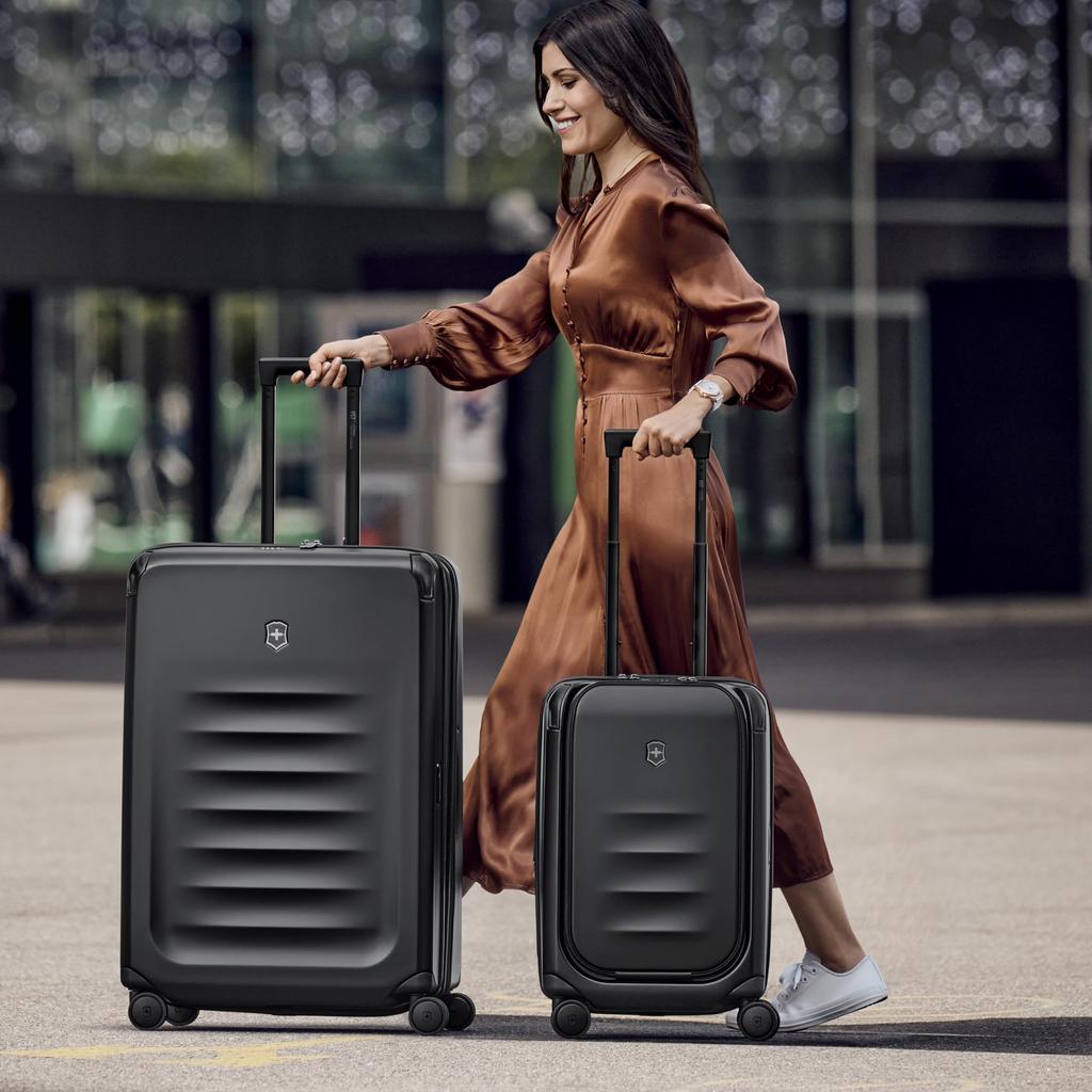 Чемодан Spectra Expandable Global, который можно расширить до размера для деловых поездок за границу, расширенный TSA, двойной, 8, черный 611753 [Victorinox] 3.0, ручная кладь