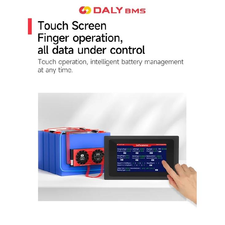 Daly Smart BMS lifepo4 Li-ion Аксессуары 3s-24s 30A-500A 4s 8s 16s Сенсорный Экран Управления LCD Дисплей И CAN BUS И СВЕТОВАЯ ПЛАТА