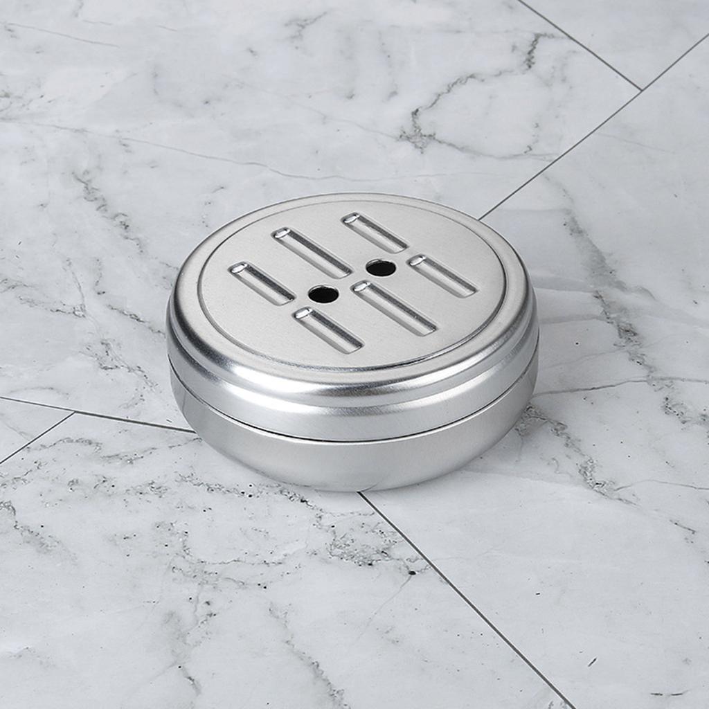 Упаковка из 2 алюминиевых мыльниц, водонепроницаемая металлическая мыльница для путешествий с подставкой для сбора капель для дома и кемпинга