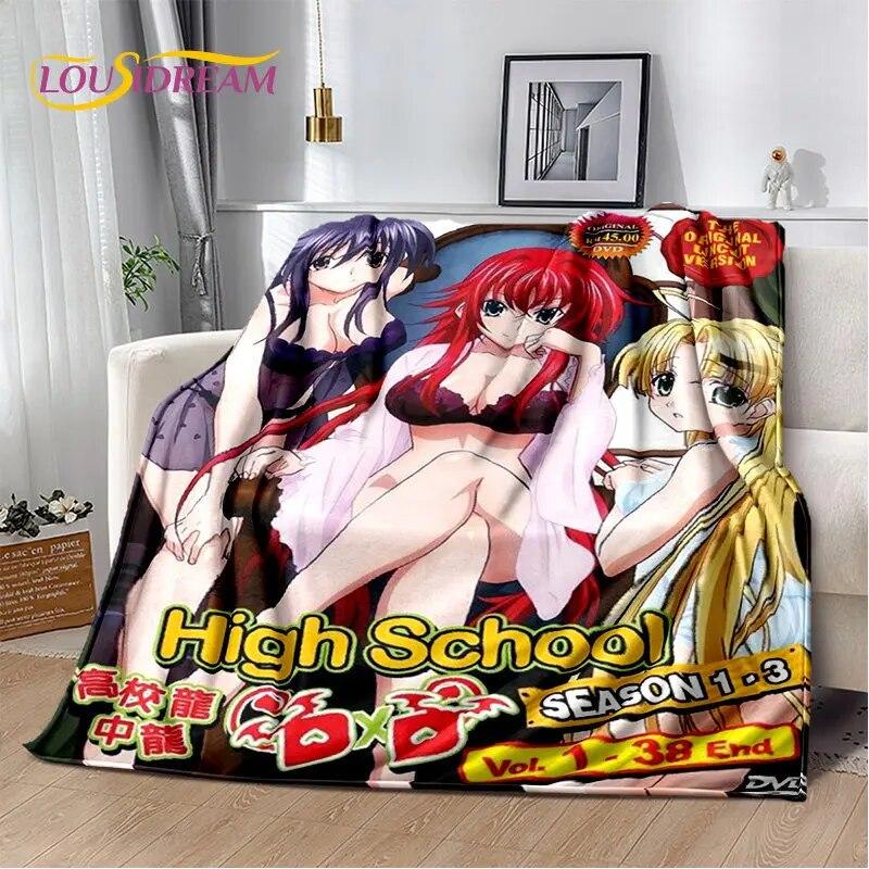 Мягкое плюшевое одеяло для средней школы D×D в стиле аниме для сексуальных девушек, фланелевое одеяло, одеяло для гостиной, спальни, кровати, дивана, чехол для пикника