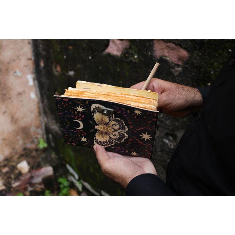 Кожаный журнал Блокнот с бабочкой Журнал для письма Блокнот для рисования Книга для стихов Книга-блокнот Книга для путешествий для мужчин и женщин